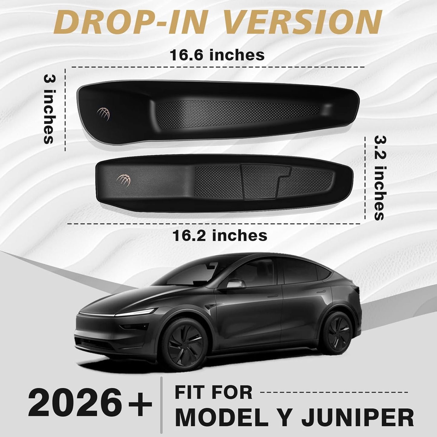 4PCS Door Organizer Tray for 2026 Model Y Juniper Drop-in Design