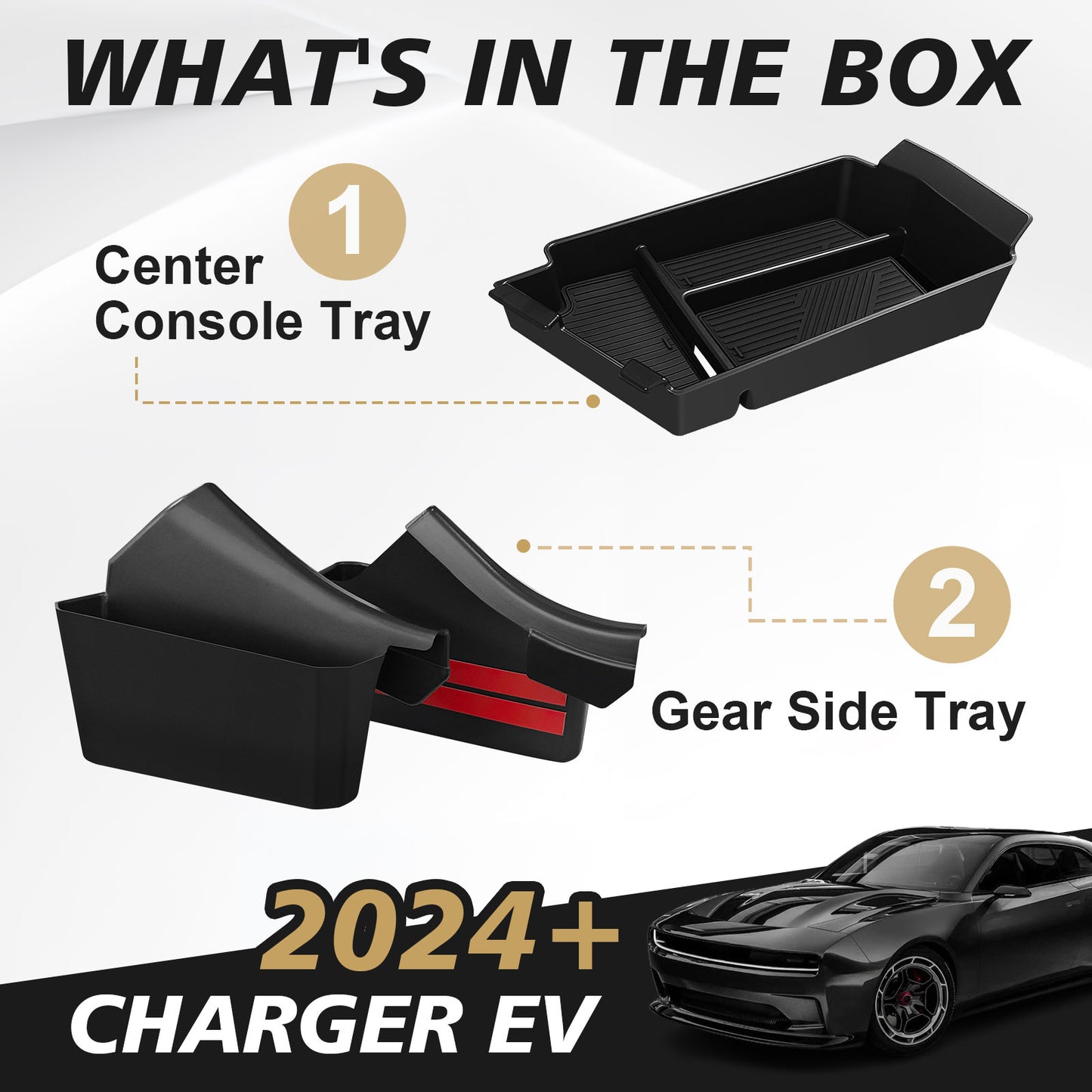 Bundle of Center Console Organizer + Gear Side Trays