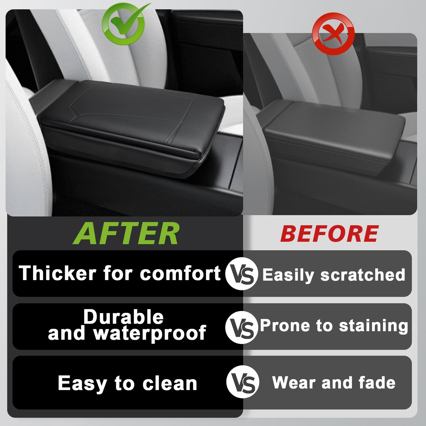 Thickened Center Console Armrest Pad Cover for Tesla ModelY Juniper 2026+