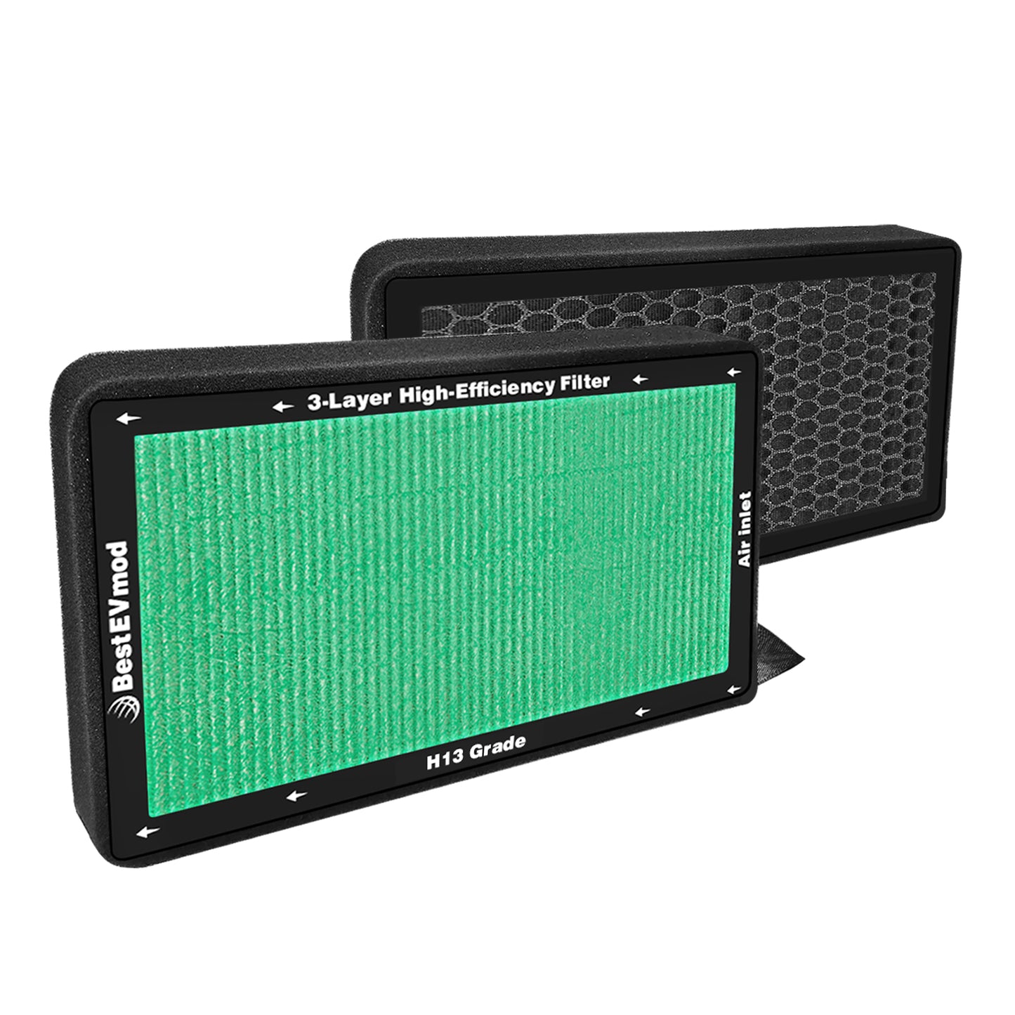 2 Pack Upgraded Tesla Model 3/Y Cabin Air Filter Replacement HEPA Air Filter with Activated Carbon for 2017-2025 Model 3 & Highland/ 2020-2026 Model Y & Juniper