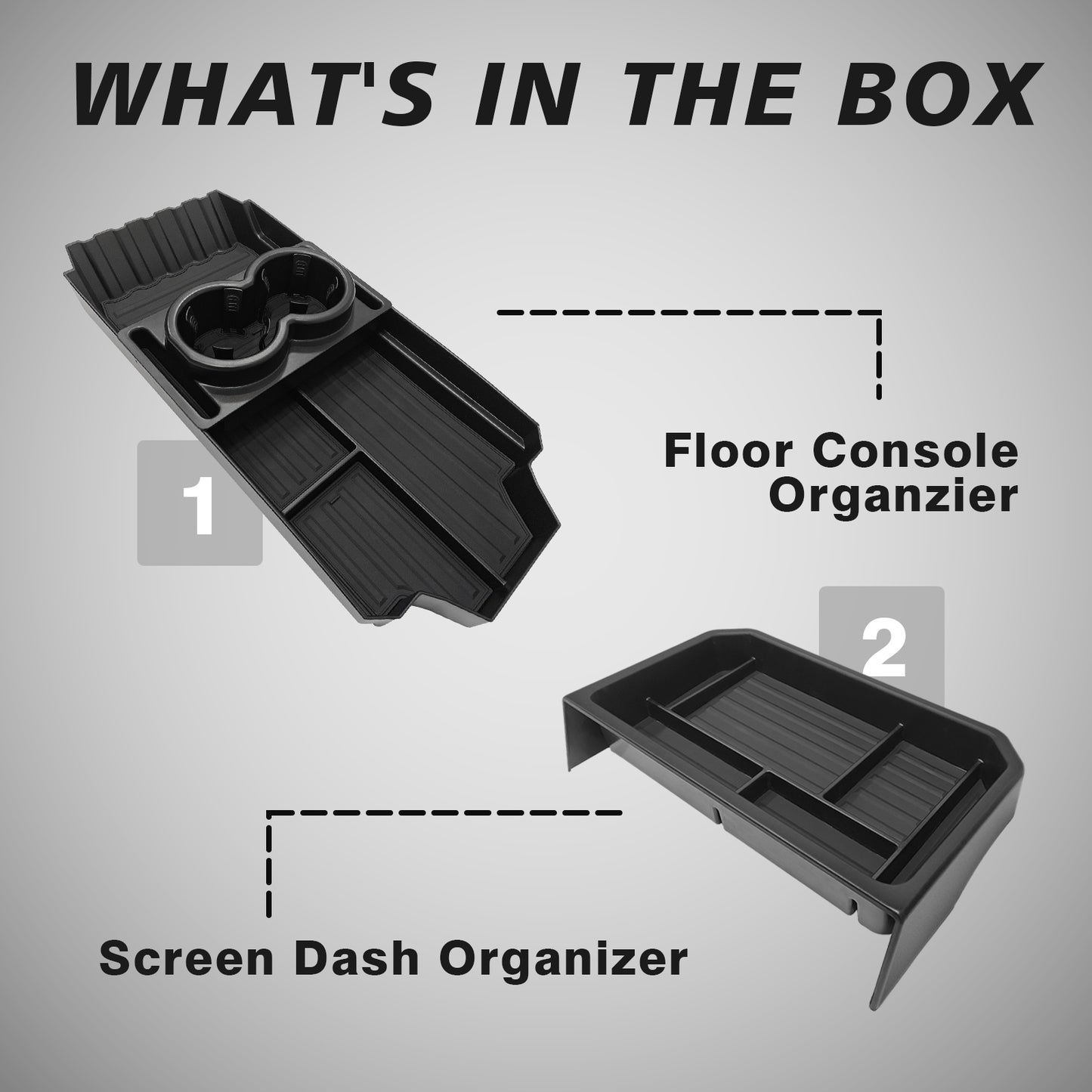 Bundle of Floor Lower Tray+ Screen Dash Tray for Cybertruck