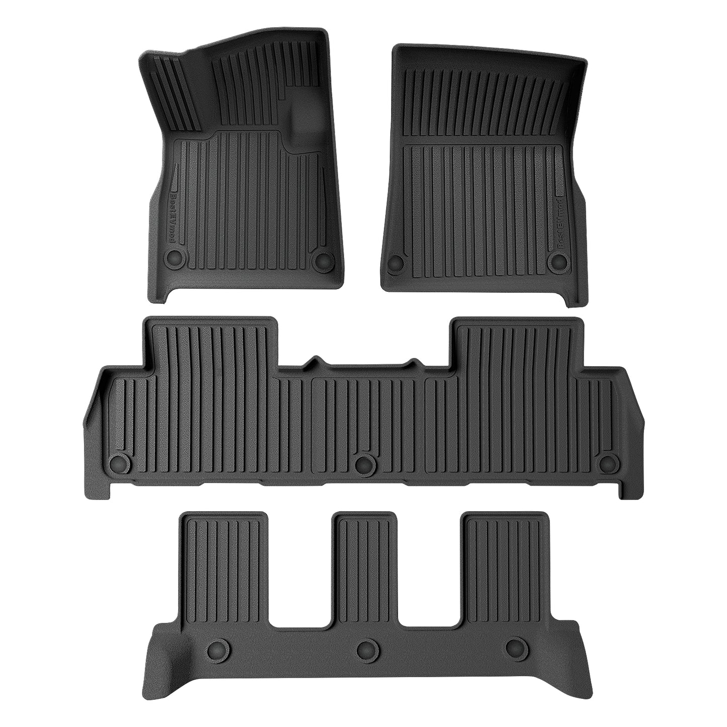 Gen2 Floor Mats Compatible with Gen 2 Rivian R1S 2025 from BestEvMod