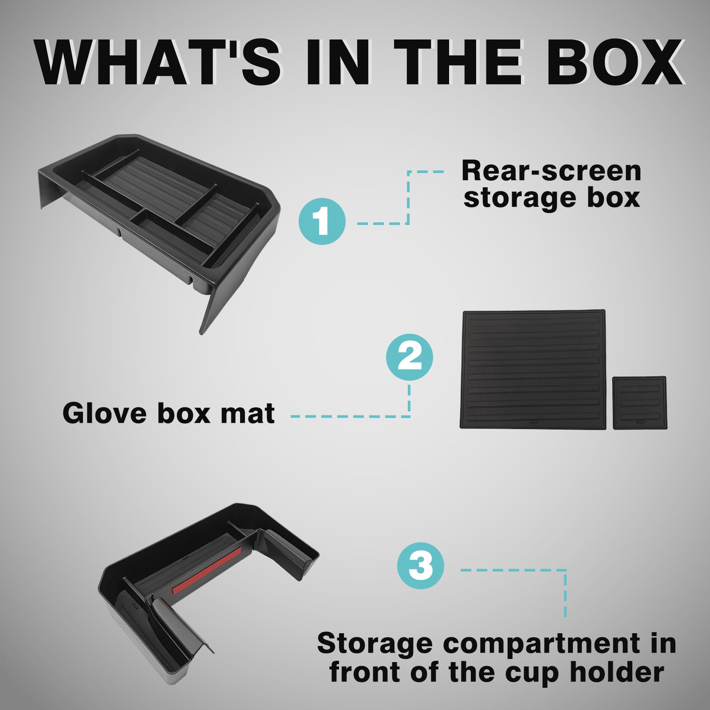 Bundle of Cybertruck Screen Back Tray+ Cup Holder Front Tray