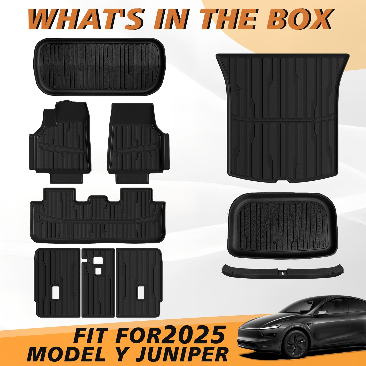 Floor& Frunk& Trunk& Rear Lower& Backrest& Bumper Guard Mat Set for Juniper