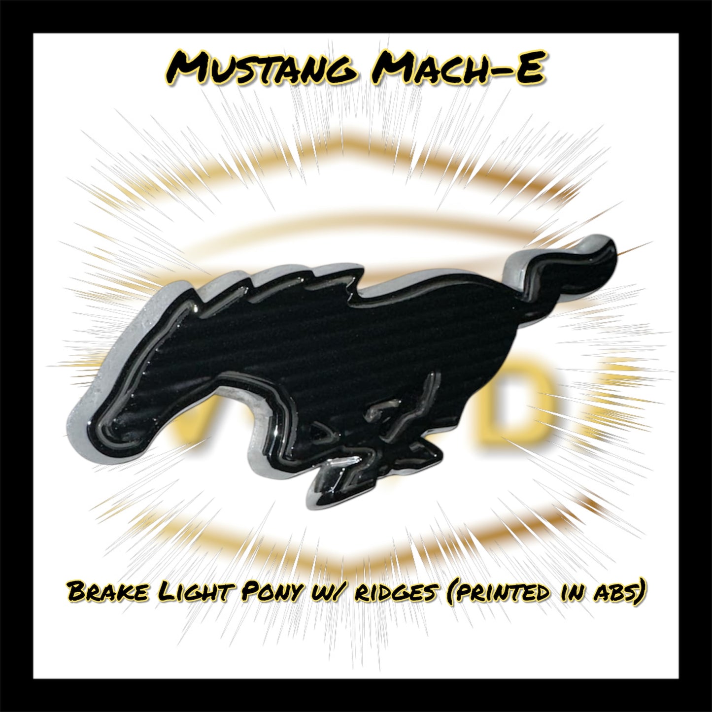Rear Lit Pony “Brake LED” Emblem V1 (Plug-N-Play) NO RIBBED STICKER