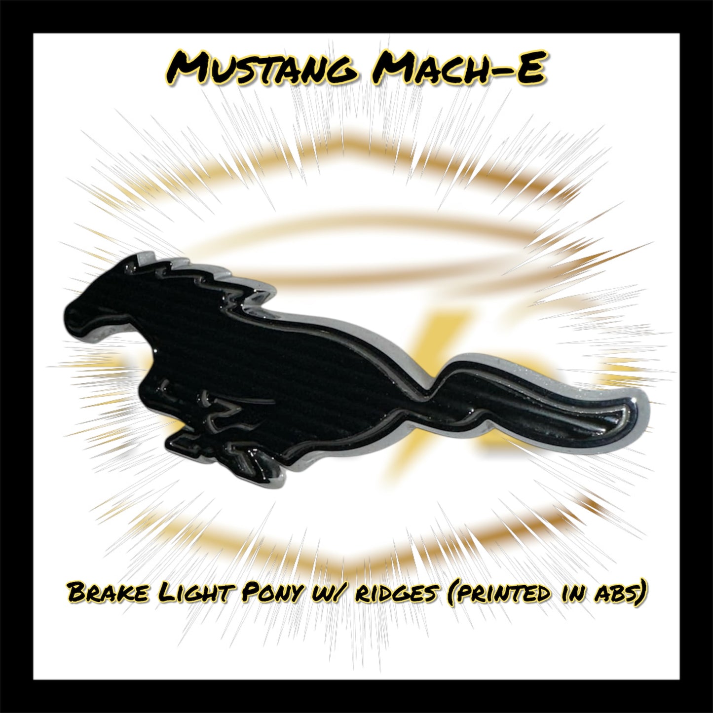 Rear Lit Pony “Brake LED” Emblem V1 (Plug-N-Play) NO RIBBED STICKER