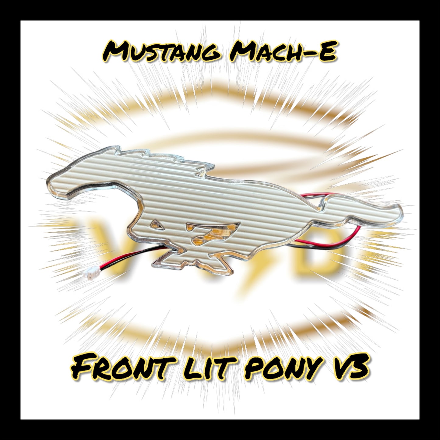Mustang Mach E Front Lit Pony (Plug-n-play) LED Emblem V3
