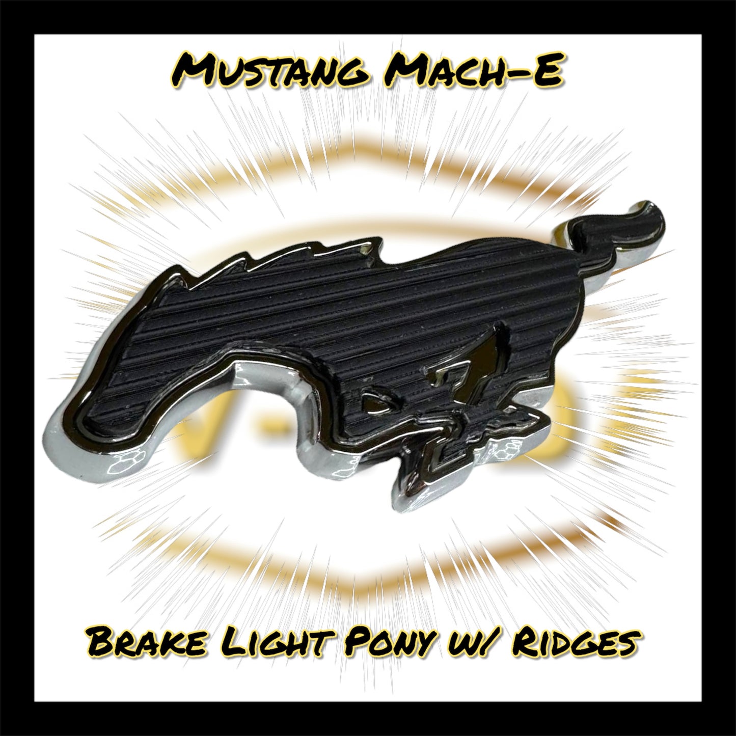 Rear Lit Pony “Brake LED” Emblem V1 (Plug-N-Play) NO RIBBED STICKER