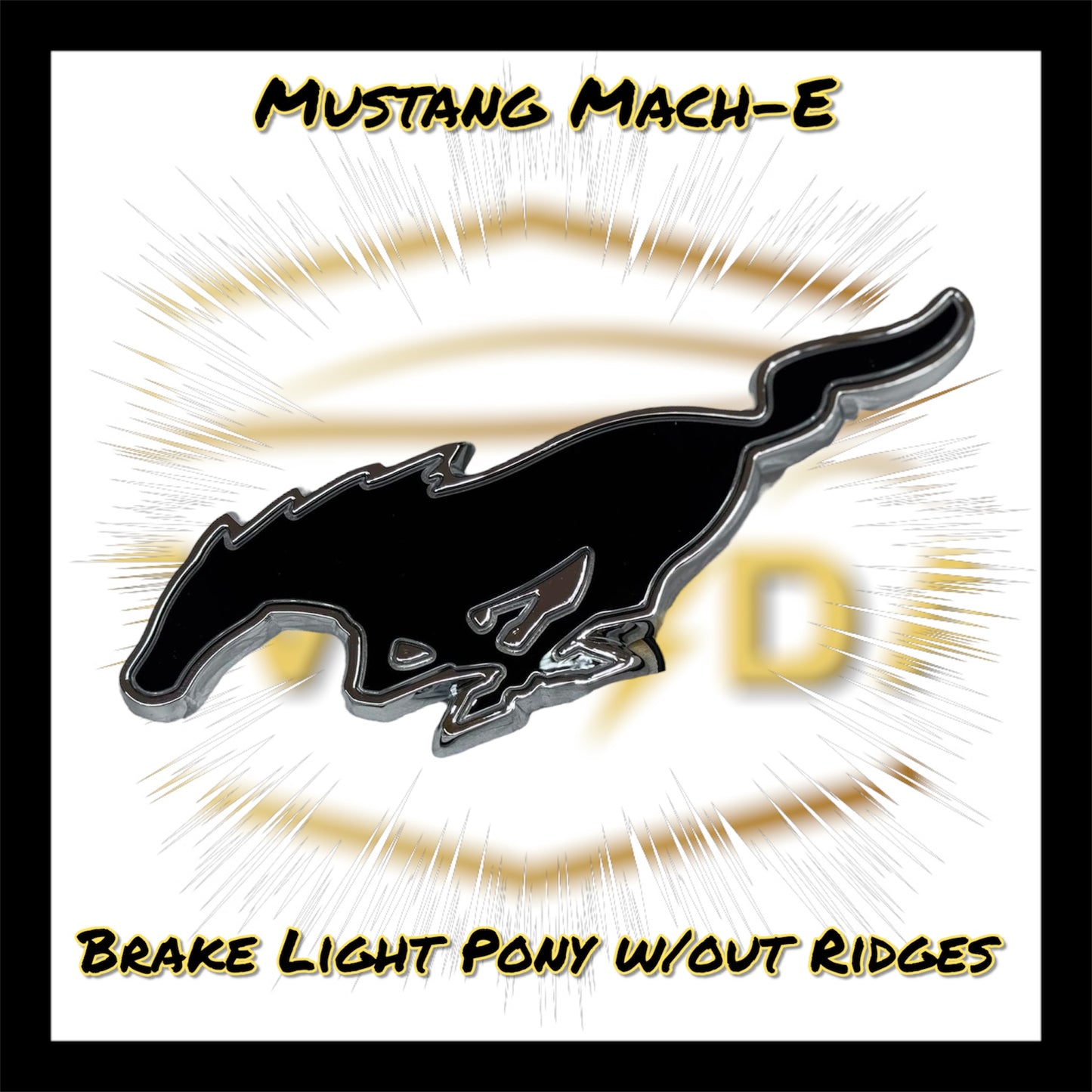 Rear Lit Pony “Brake LED” Emblem V1 (Plug-N-Play) NO RIBBED STICKER