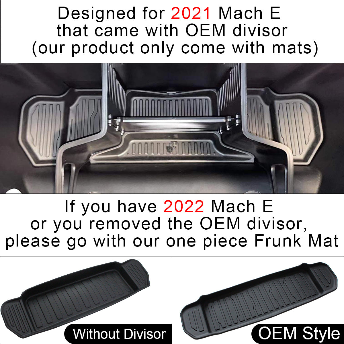 Mach E Frunk Mat (without divisor) from AOSK