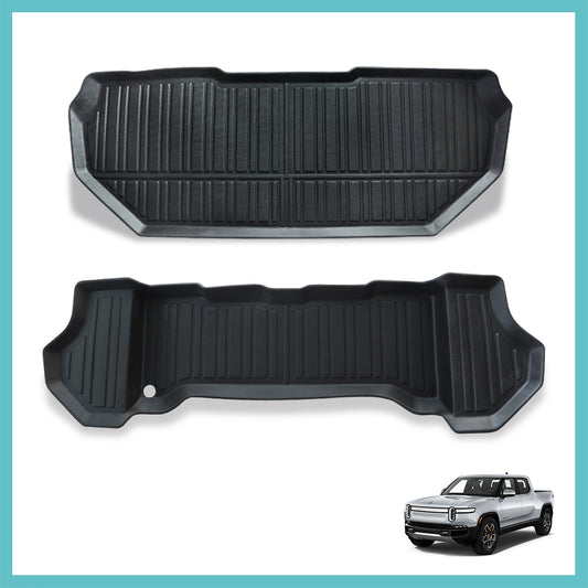 Compatible with Rivian R1T R1S All-Weather Front Trunk Mat TPE Material Rubber from BestEvMod