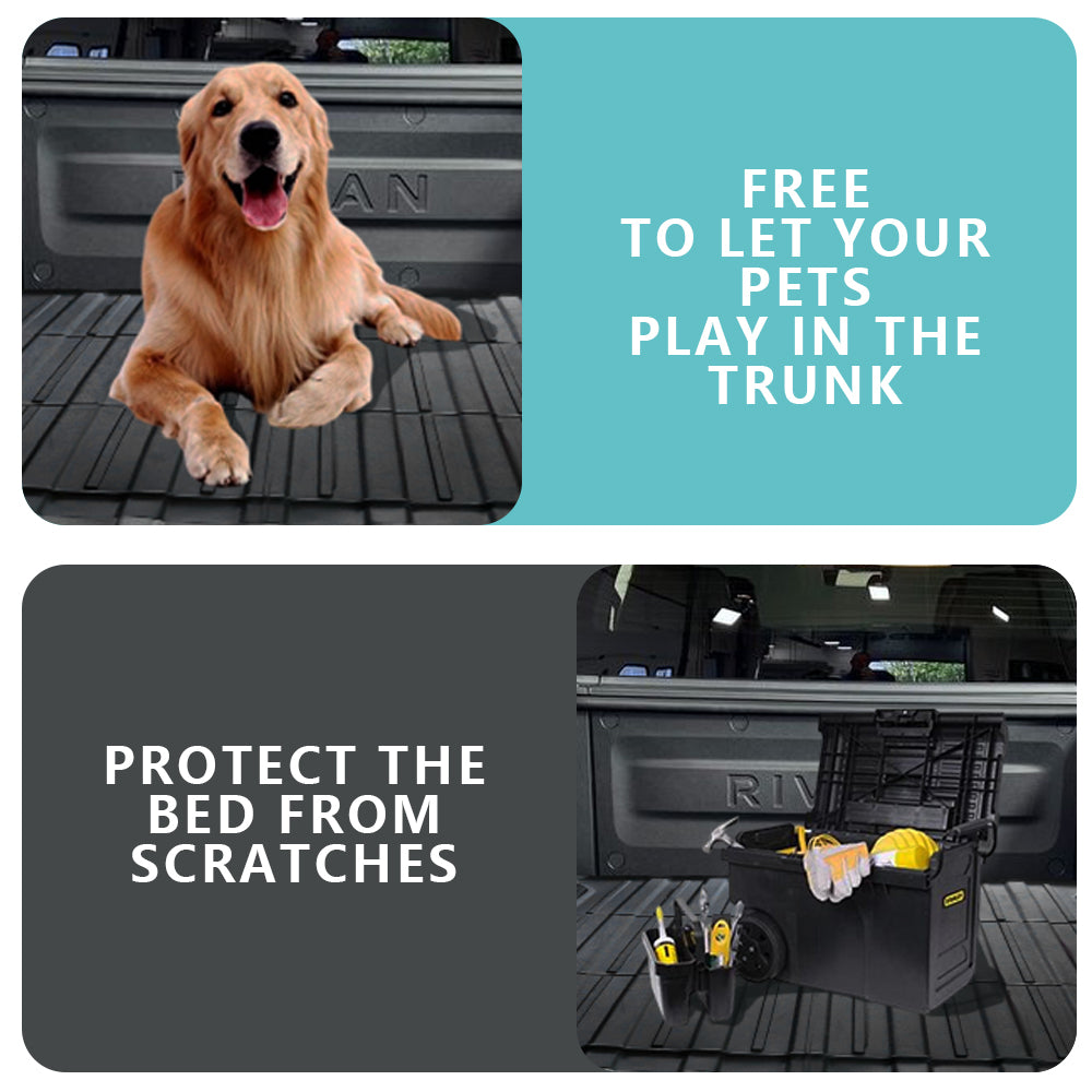 Compatible with Rivian R1T Truck Bed Mat Liner Foldable from BestEvMod