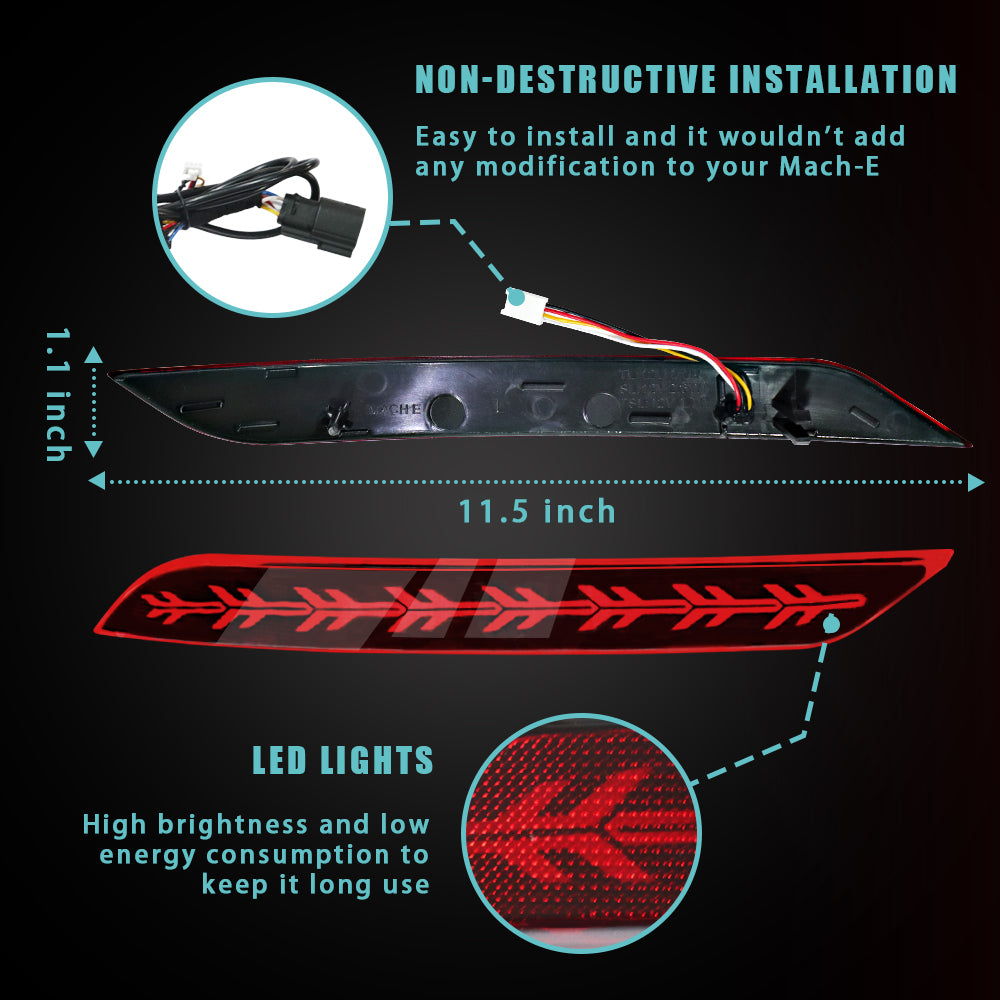 Mach E Rear Bumper LED light from AOSK