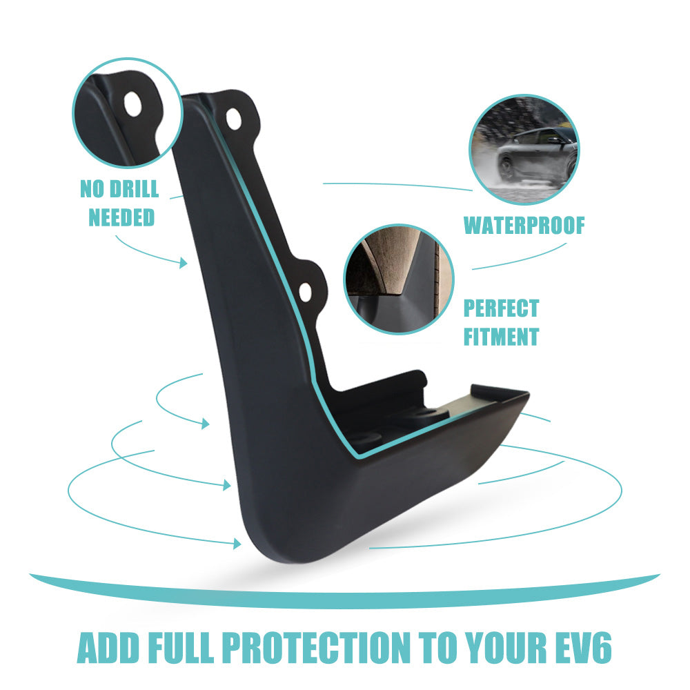 EV6 Mud Flaps Splash Guards (Set of 4) No Need to Drill Holes from BestEvMod