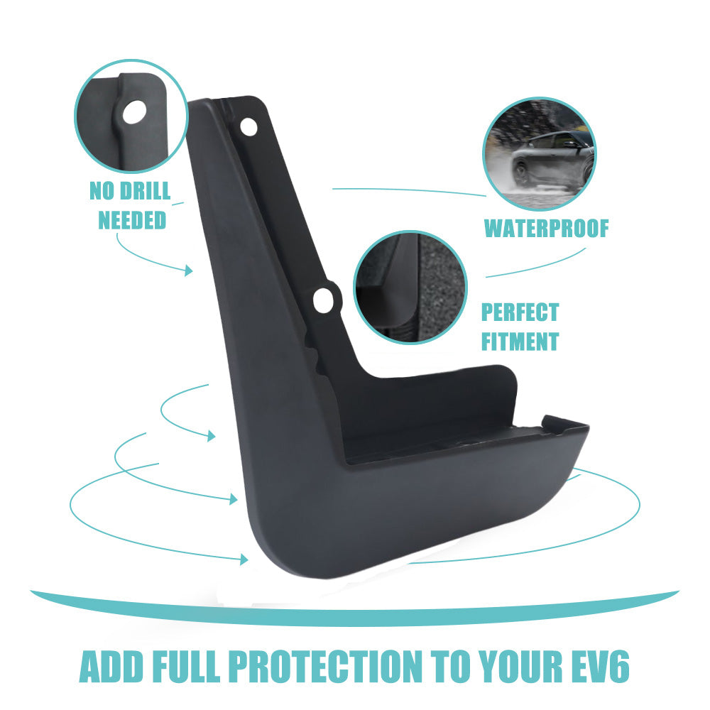 EV6 Mud Flaps Splash Guards (Set of 4) No Need to Drill Holes from BestEvMod