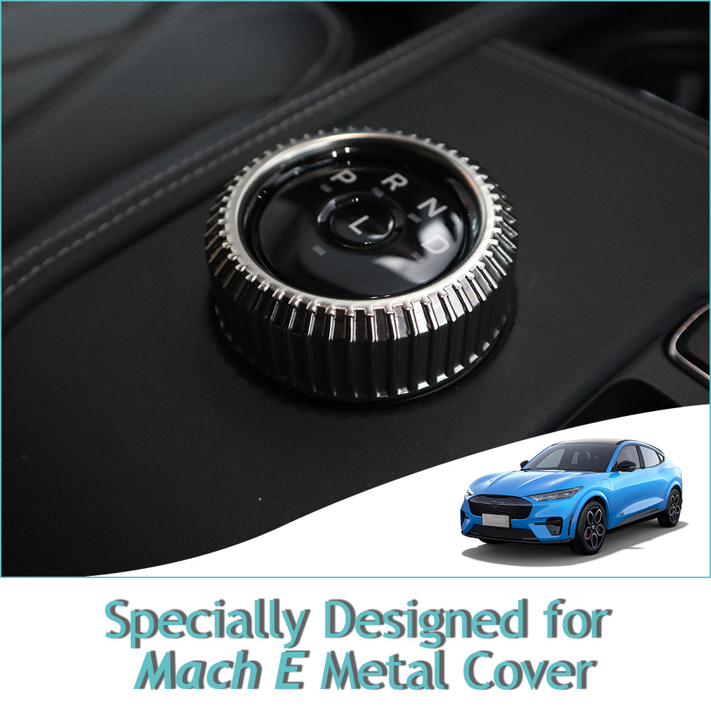 Mach E Volume & Gear Shift Knob Metal Cover from AOSK (Sold separately or as a combo)