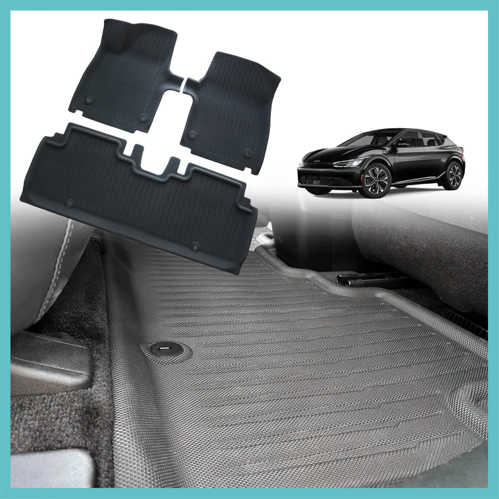EV6 XPE Waterproof Floor Liner 1st & 2nd Row Set from BestEvMod