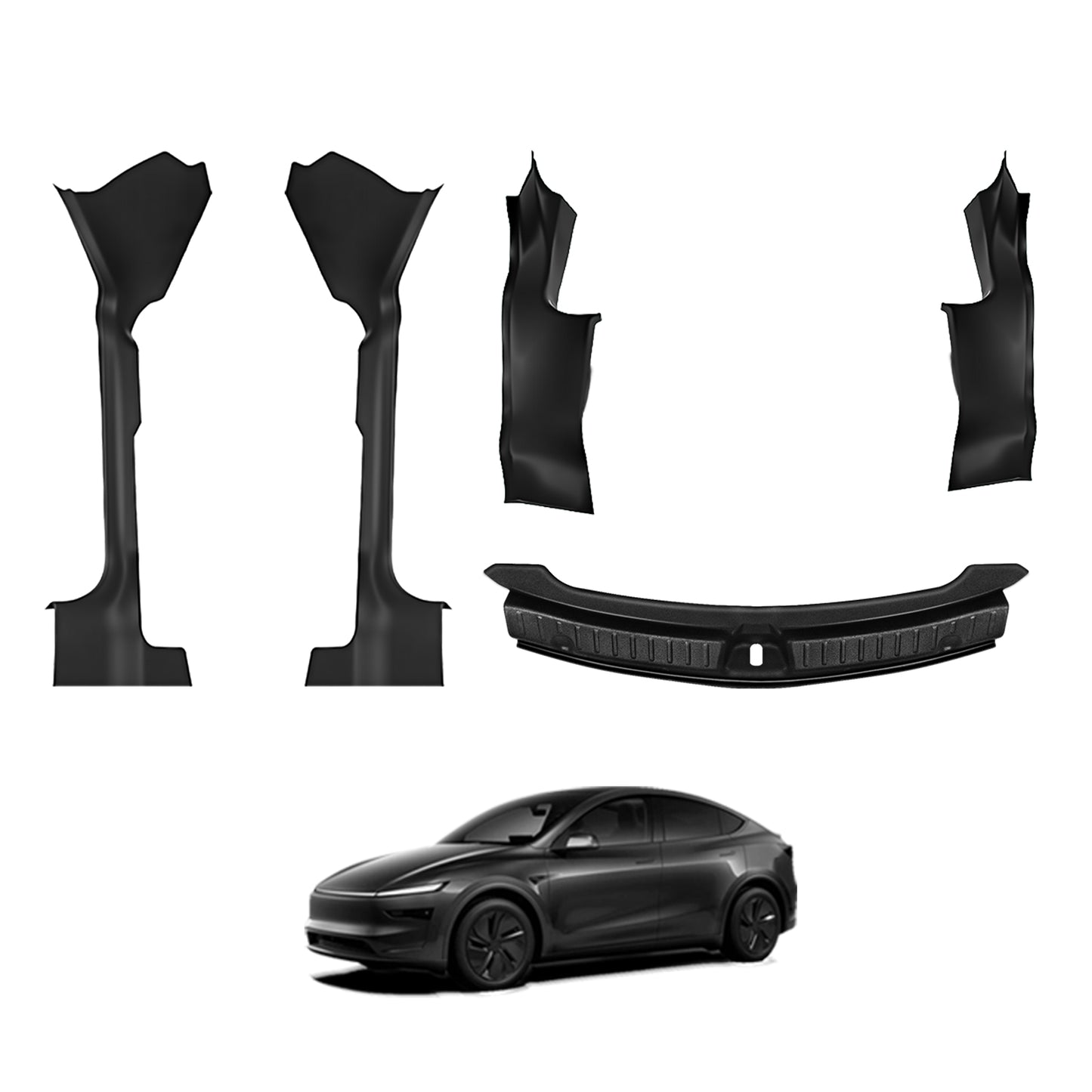5PCS Door Sill Protector (Front & Rear, Rear Bumper & Trunk Sill Cover) for 2026 Model Y Juniper from BestEvMod