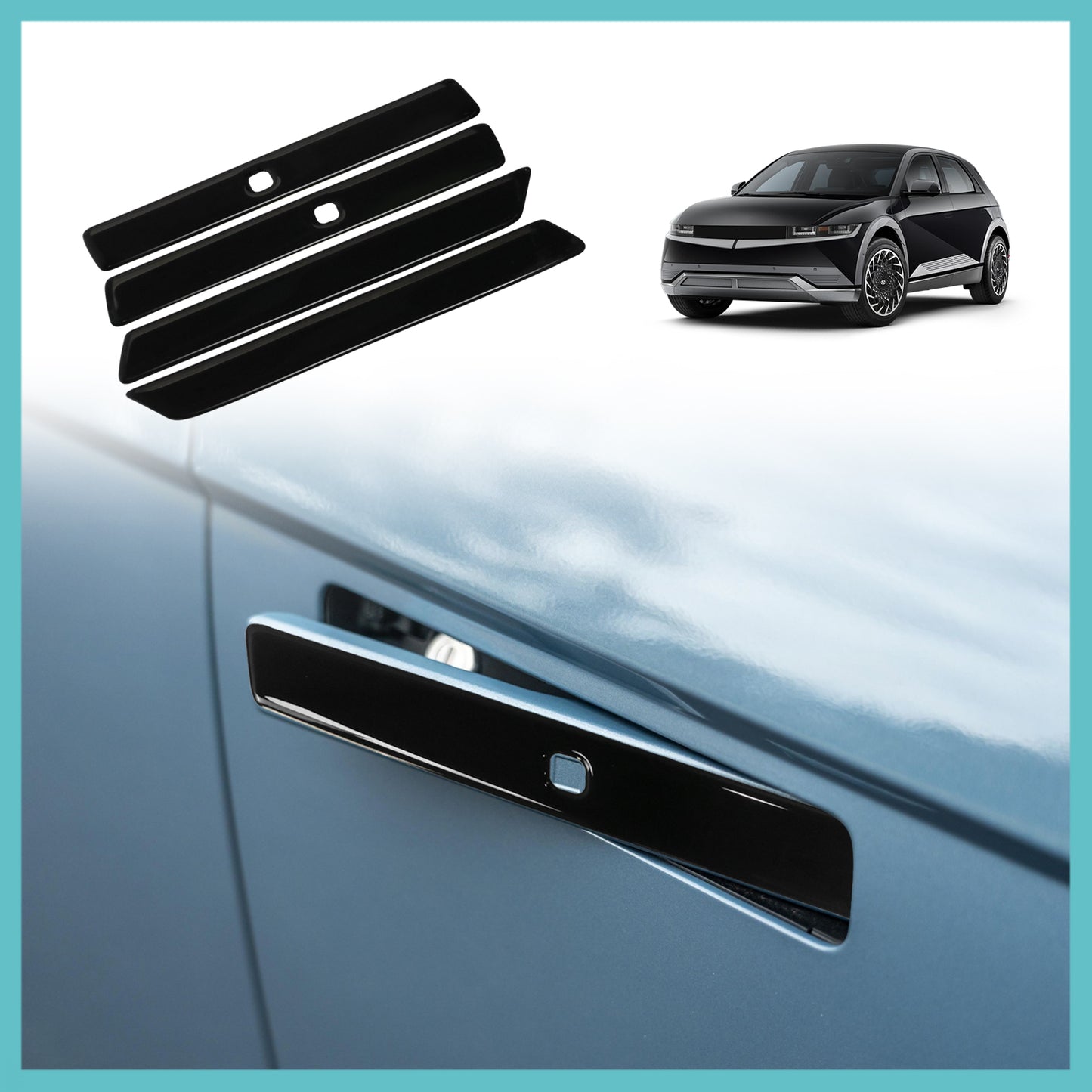 Ioniq5 Door Handle Cover Decal Set of 4 Exterior Door Handle Wrap Scratch Protector from BestEvMod