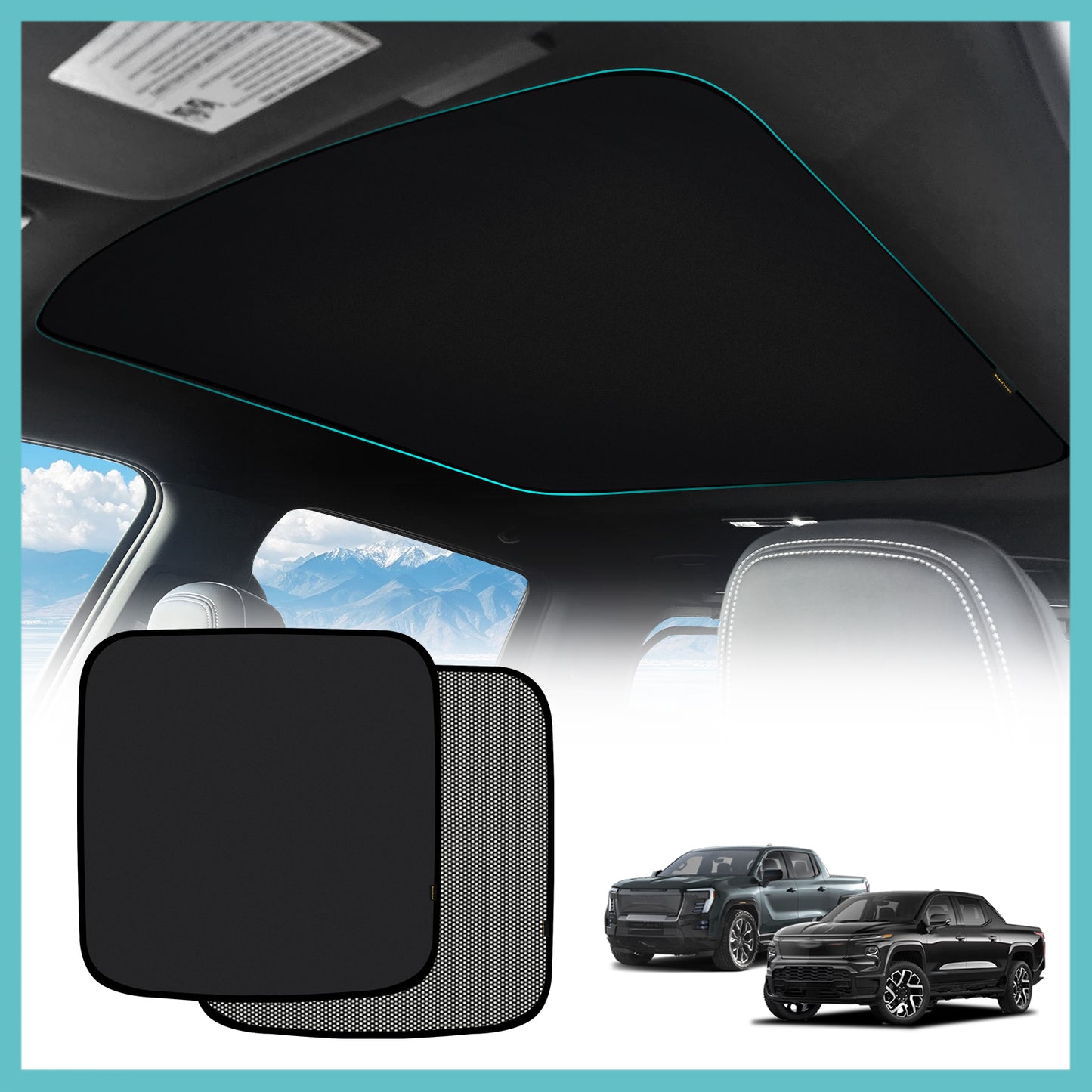 Foldable Roof Sunshade for Silverado EV RST/ Sierra EV Denali 2025 2024