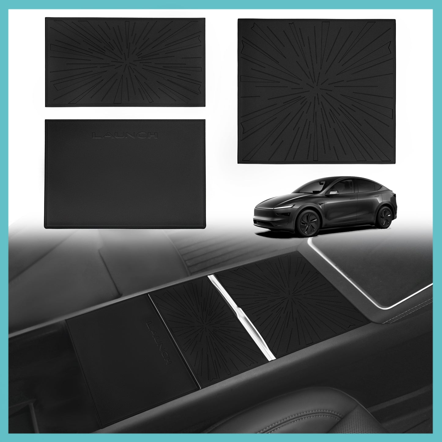 3PCS Center Console Cover Insert Liners for Tesla Model Y Juniper 2026