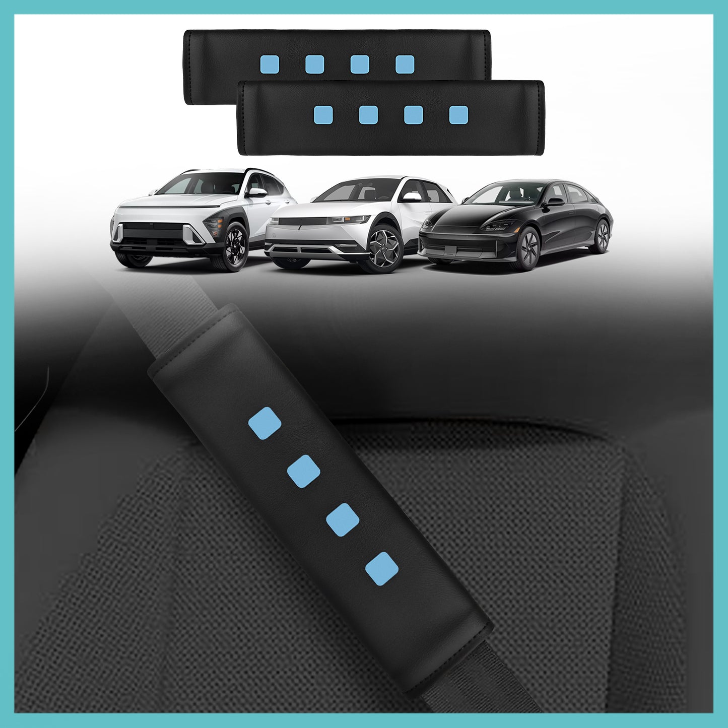 Ioniq5 Ioniq6 Kona EV Kona Morse Code Seat Belt Cushion from BestEvMod