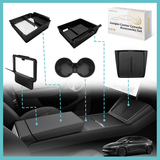 5PCS Center Console Organizer for 2025 Tesla Model Y Juniper