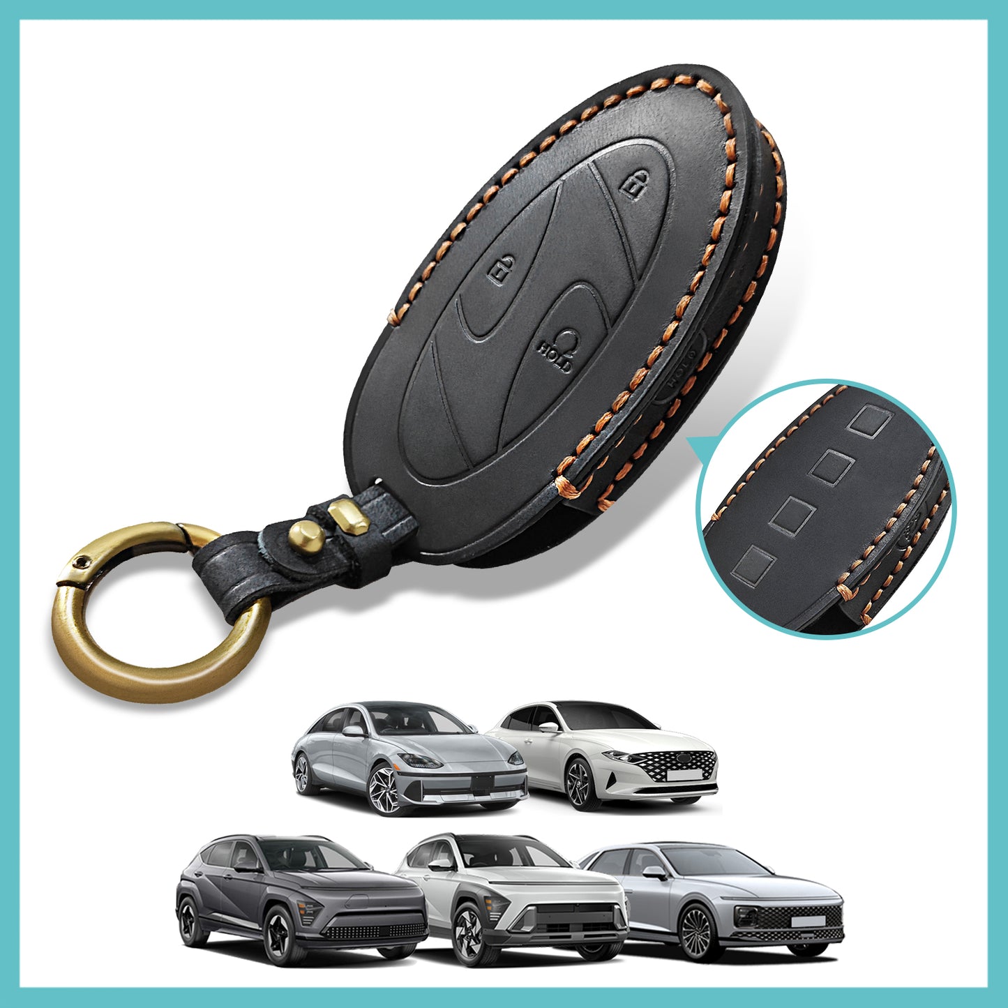 Key Fob Cover from BestEvMod for Ioniq 6 /Azera Grandeur /GN7 /Kona /Kona EV