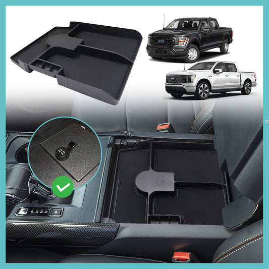 F150& Lightning Insert Center Console Safe Box Tray Only Fit Installed OEM Safe Box Vault from BestEvMod