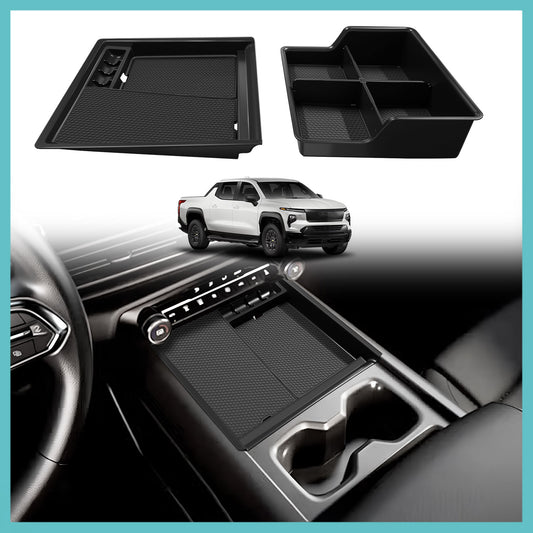 2PCS Front Center Console Organizer for 2024+ Silverado EV WT from BestEvMod