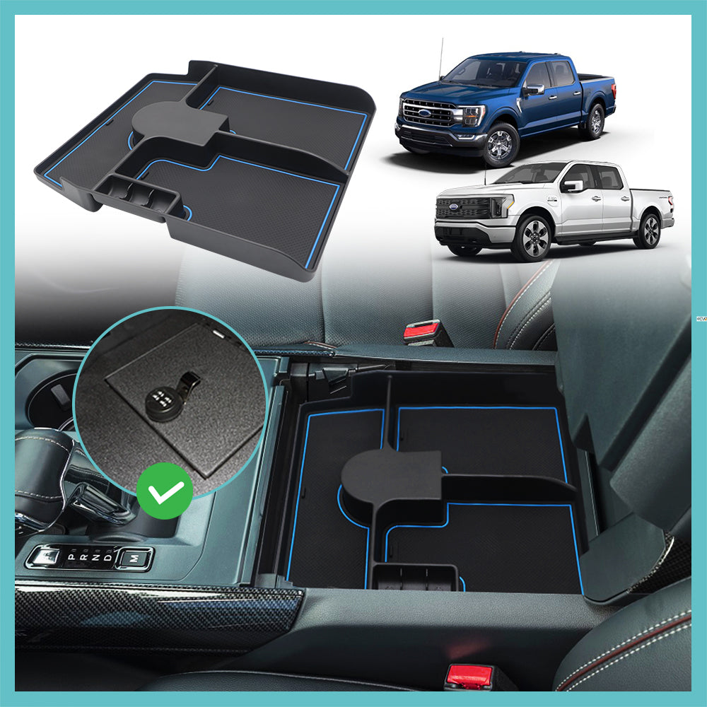 F-150 Lightning Insert Center Console Safe Box Tray Only Fit Installed OEM Safe Box Vault from BestEvMod