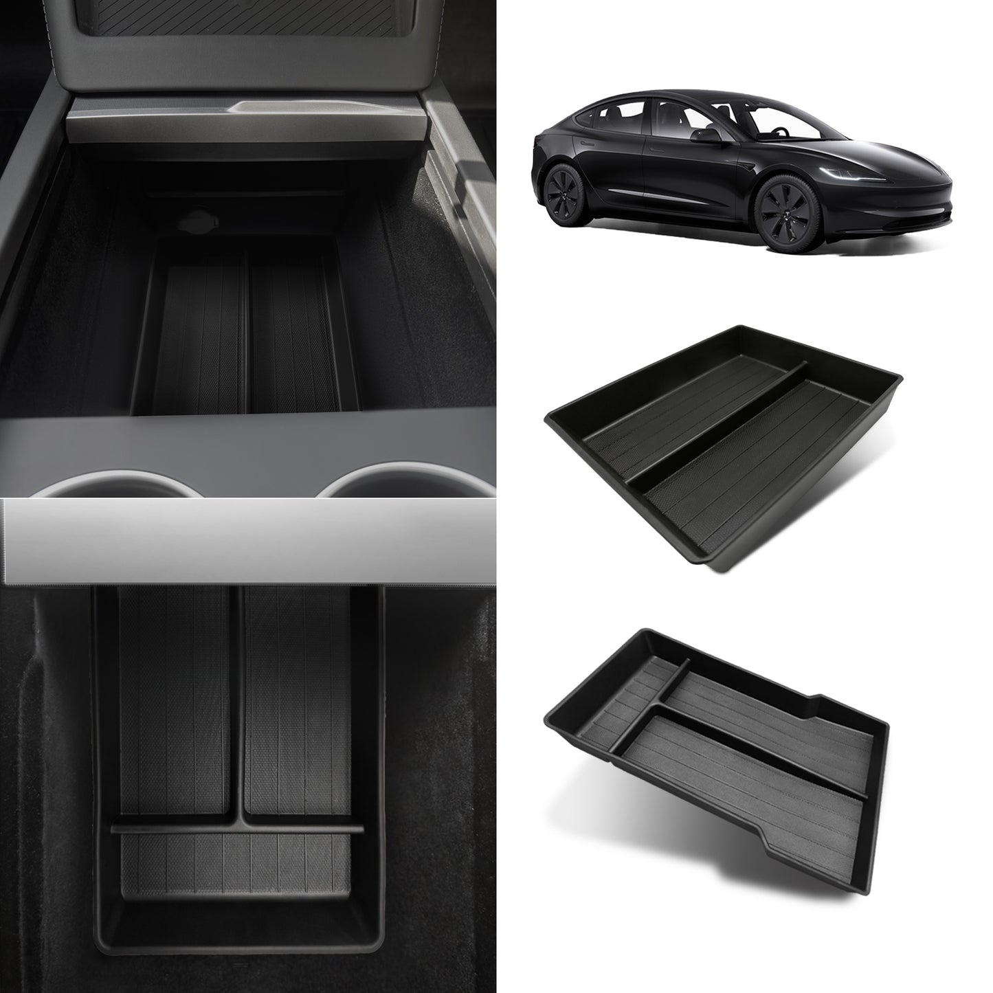 TPE Center Console Organizer Tray - Lower for New Model 3 from BestEvMod