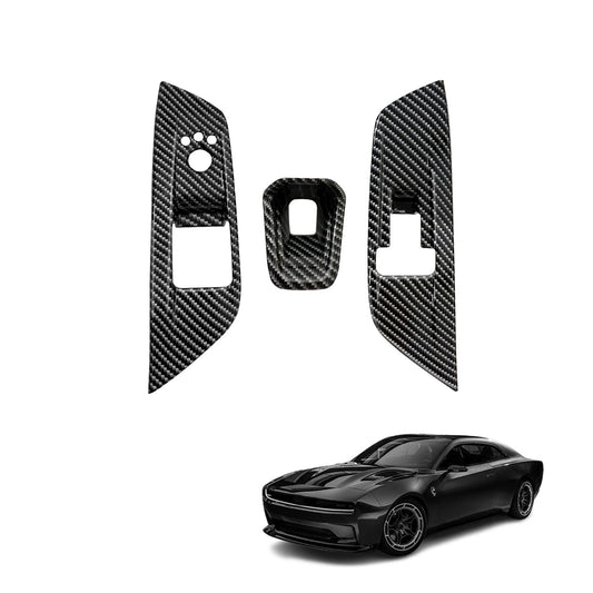 BestEvMod 3PCS Interior Decoration Trim Set for Dodge Charger EV