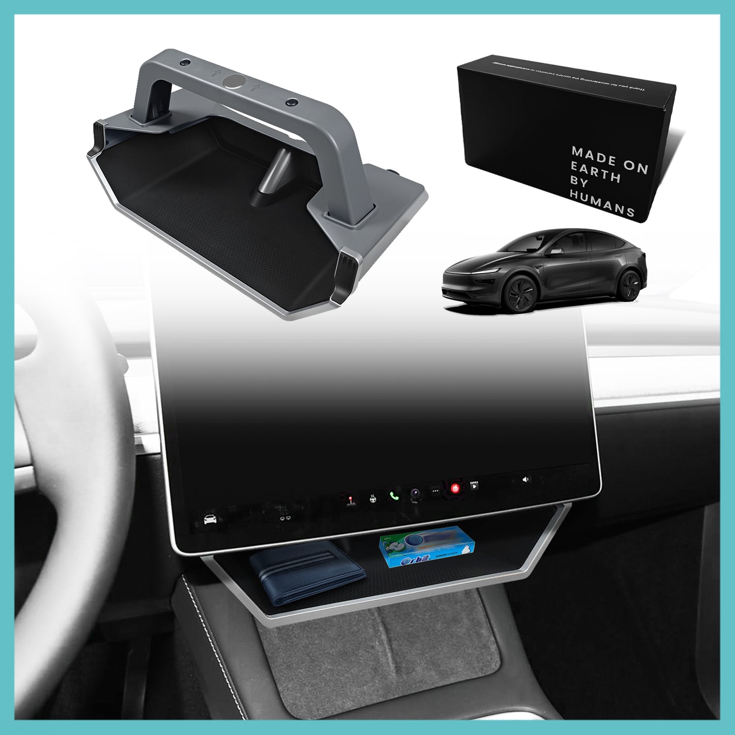 Upgrade Under Screen Storage Strong Magnet for 2026+ Tesla Model Y Juniper/2024+ Model 3 Highland