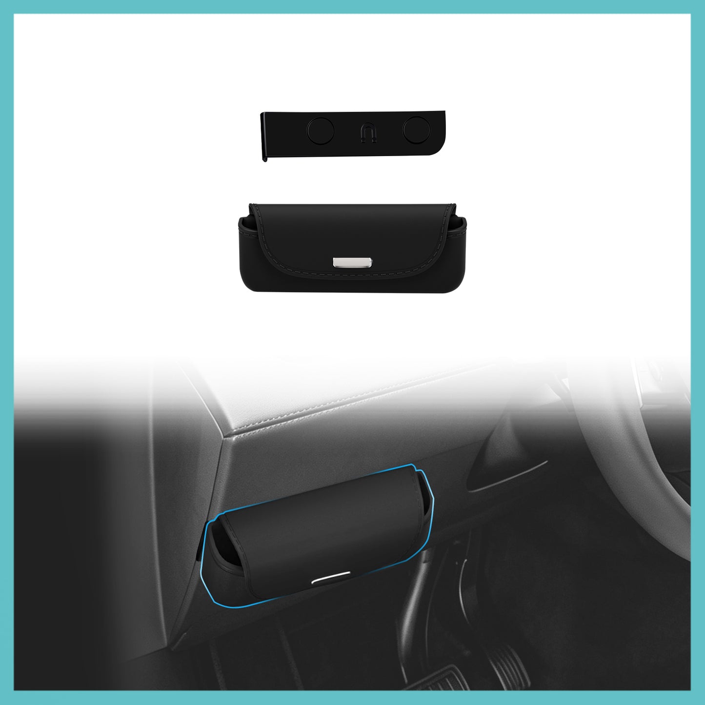 BestEvMod Magnetic Sunglasses Holder for 2025+ Model Y&YL/2024+Model3