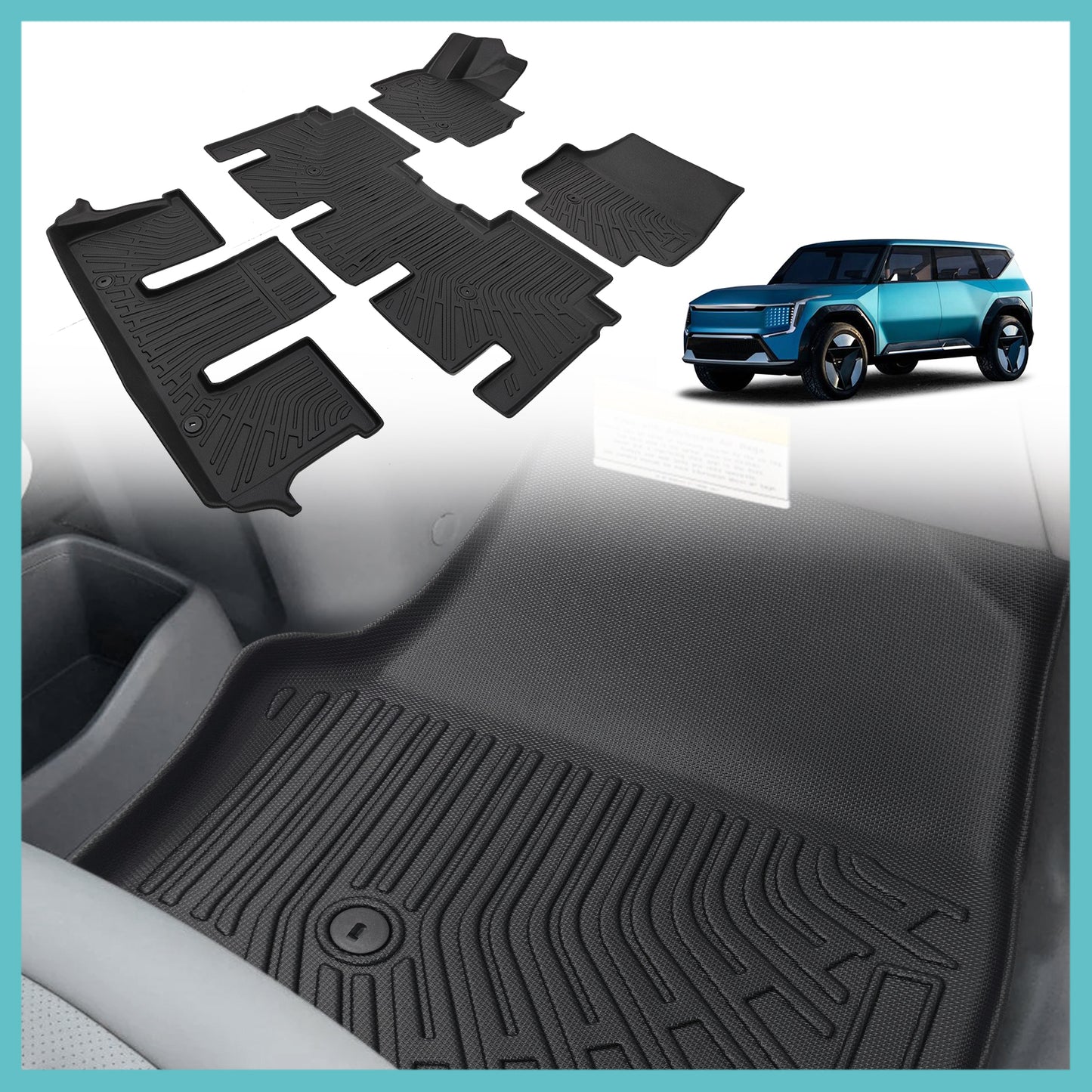 Floor Mats for EV9(6-seat only) from BestEvMod