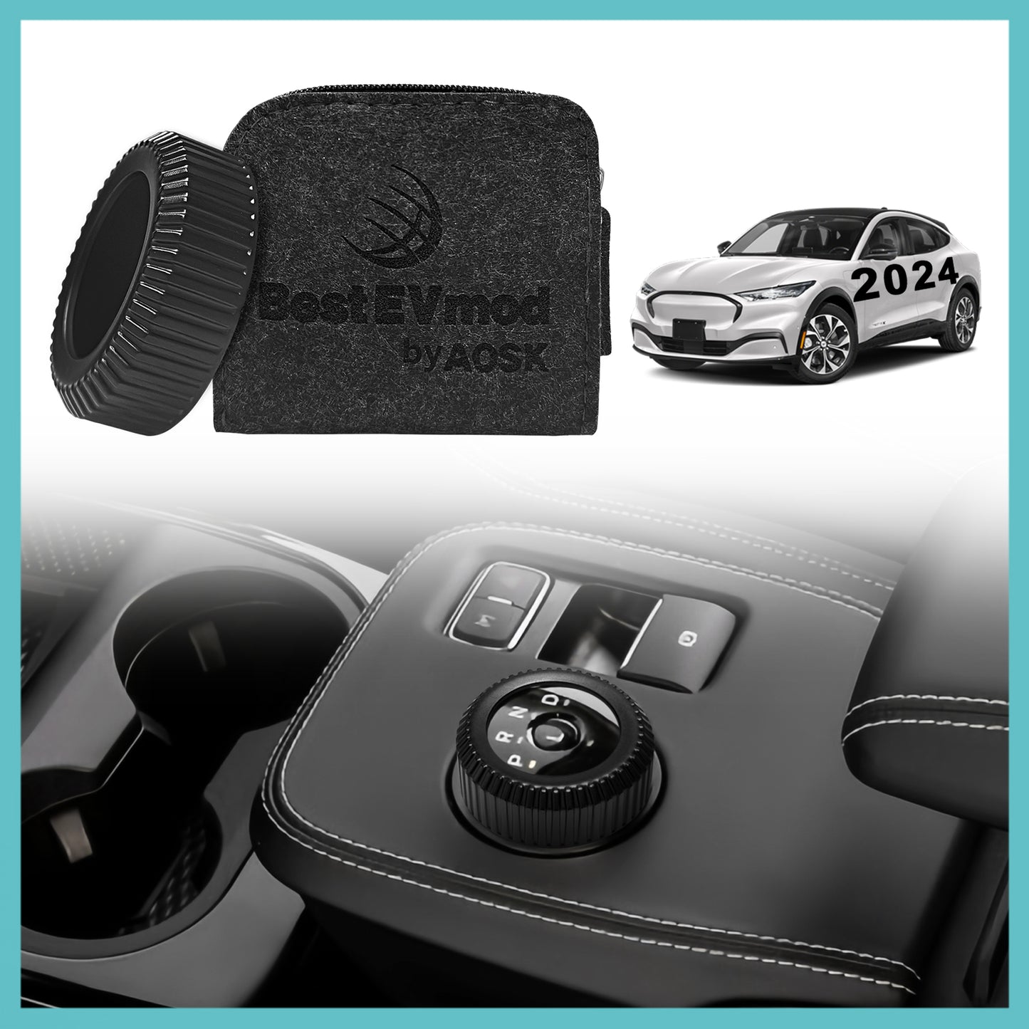 Metal Gear Control Knob Cover for Mach E 2024
