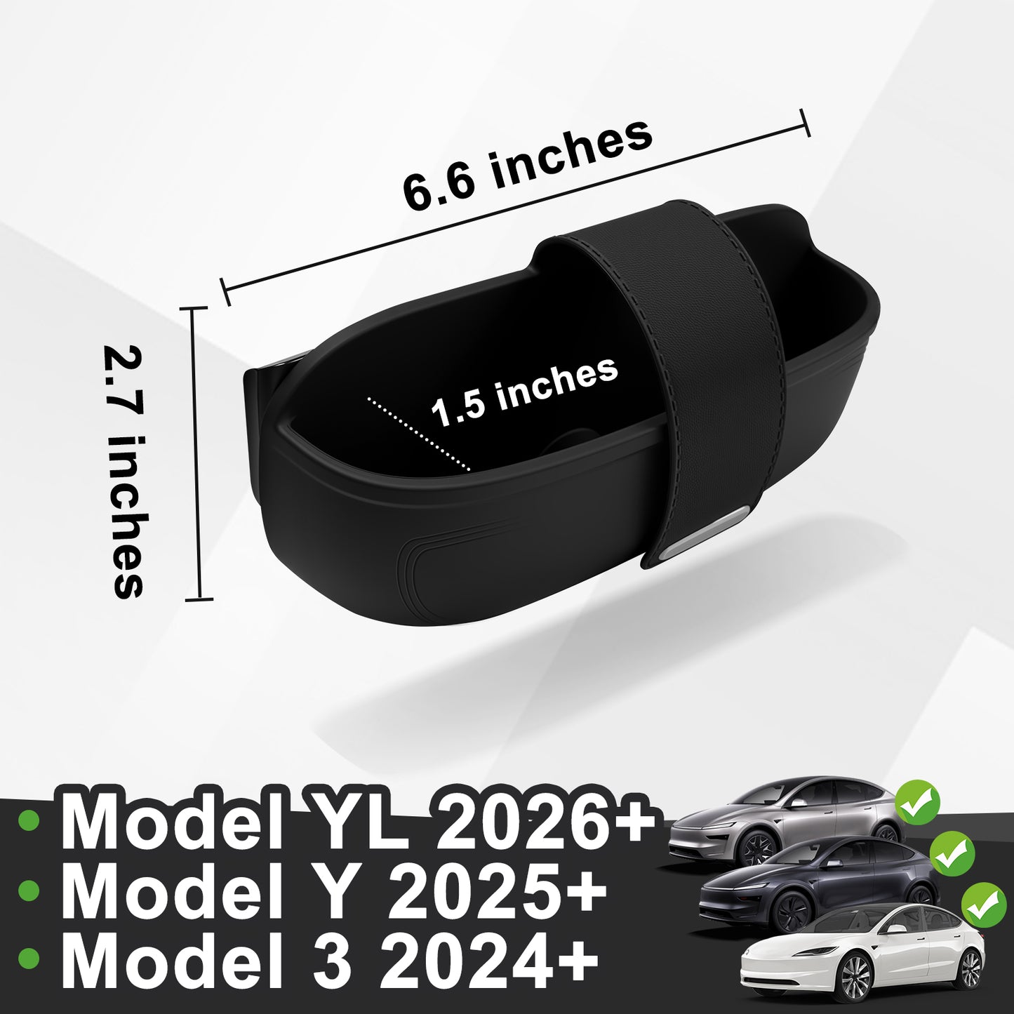 BestEvMod Magnetic Sunglasses Holder for 2025+ Model Y&YL/2024+Model3