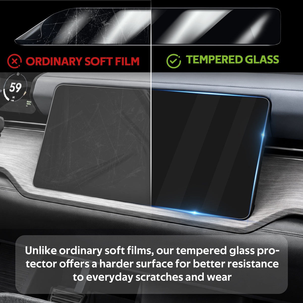 BestEvMod 2PCS Screen Protector for 2026 2027 Rivian R2 Anti-Glare (Matte)