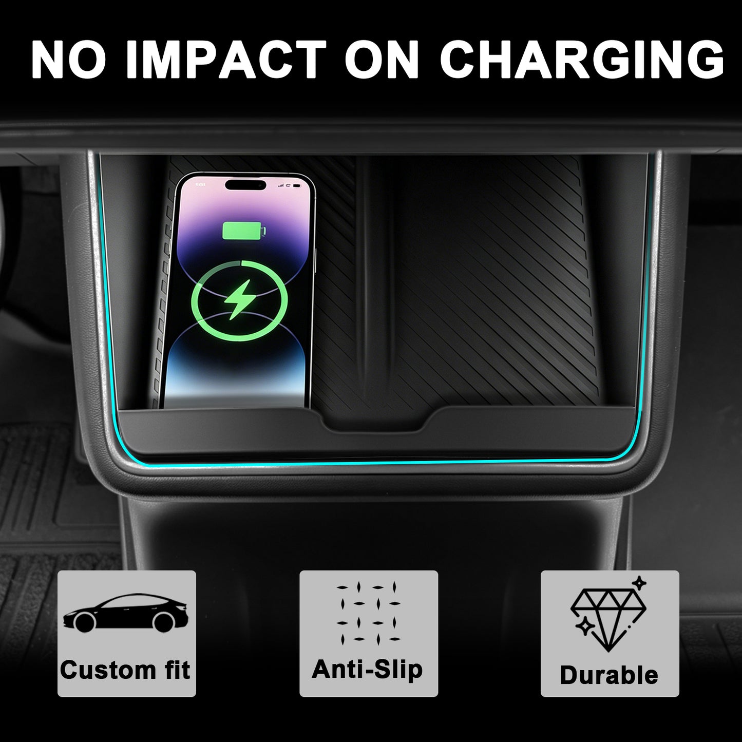 4PCS Center Console Organizer for 2026+ Tesla Model Y Juniper Standard Trim(ONLY Fit Juniper Standard Version)