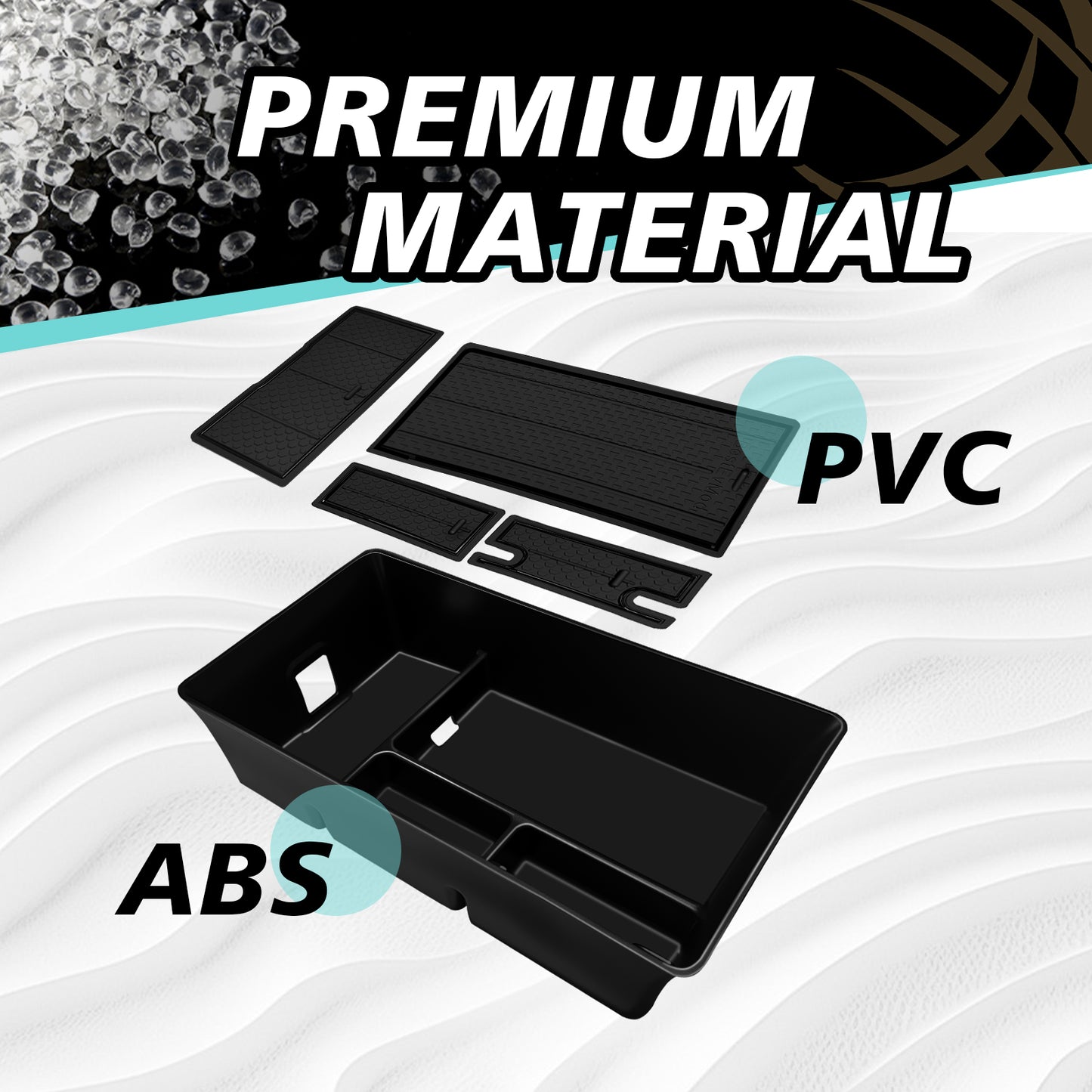 2PCS Center Console Organizer & Phone Charge Area Silicone Cover for Hyundai Ioniq 9 2026+ S SE SEL