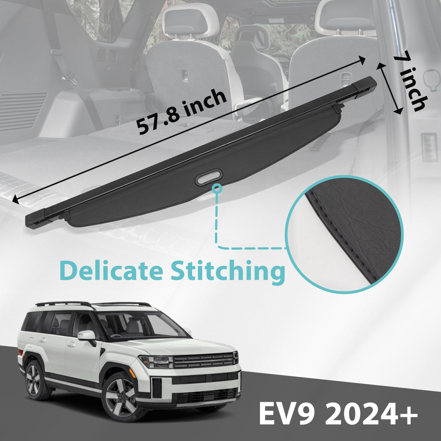 EV9 Retractable Cargo Cover from BestEvMod