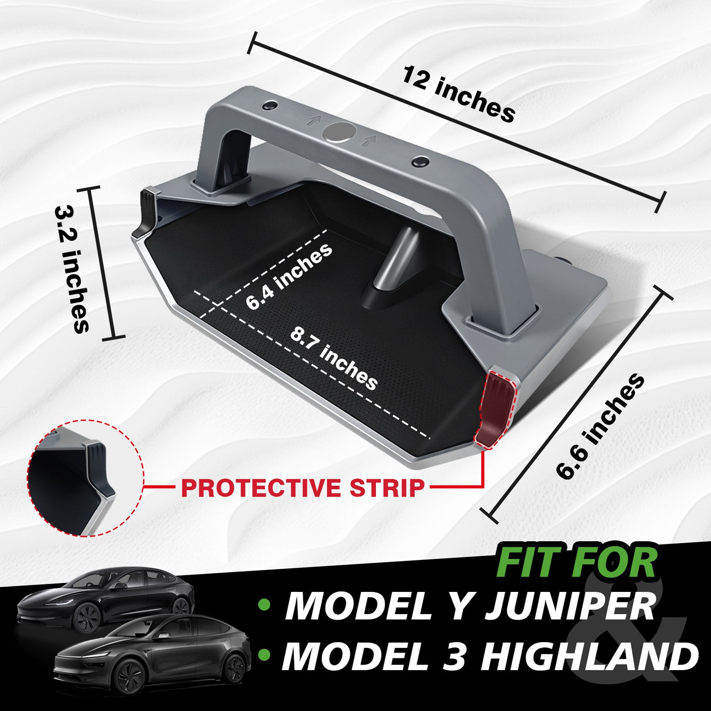 Upgrade Under Screen Storage Strong Magnet for 2026+ Tesla Model Y Juniper/2024+ Model 3 Highland