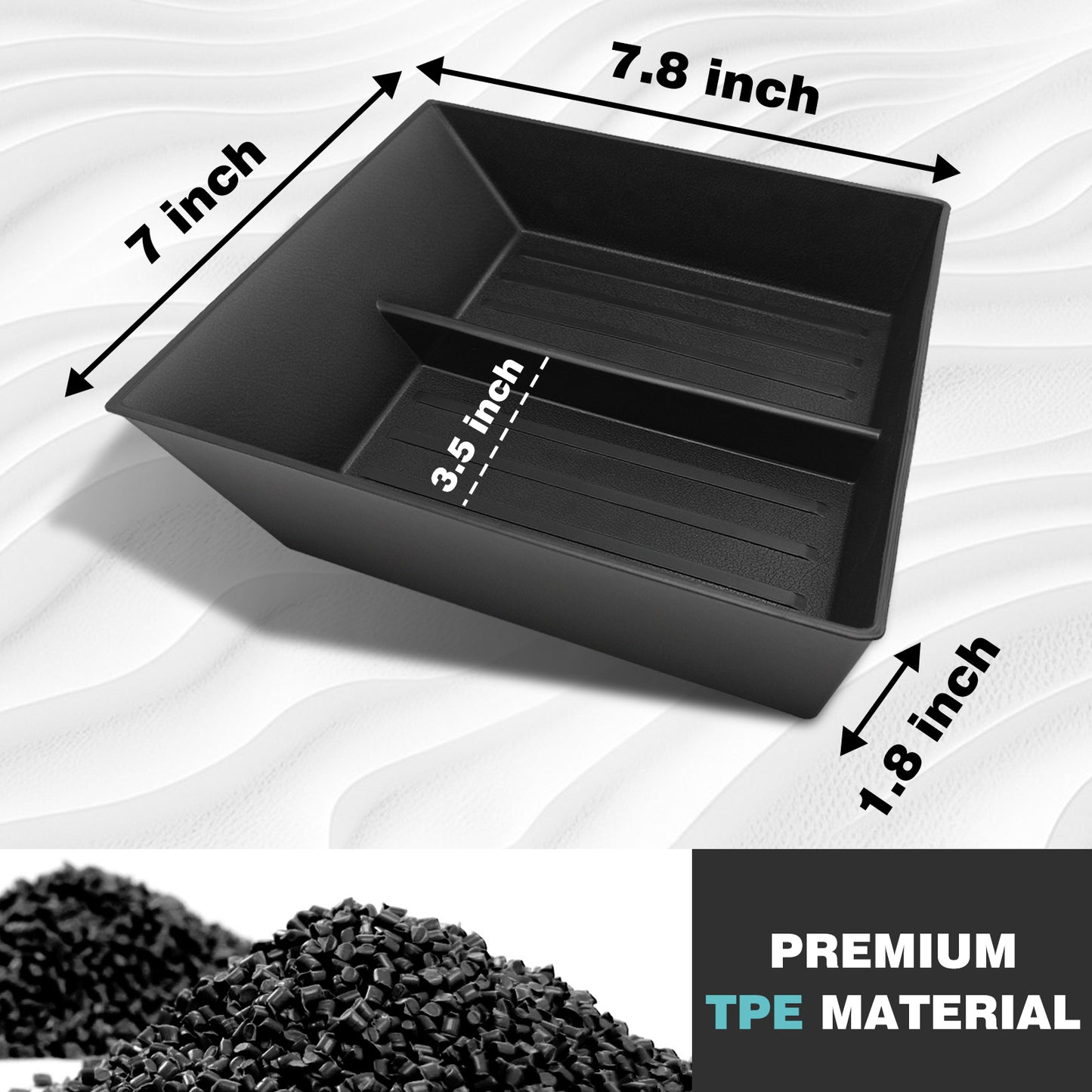 Console Bottom TPE Tray for Cybertruck