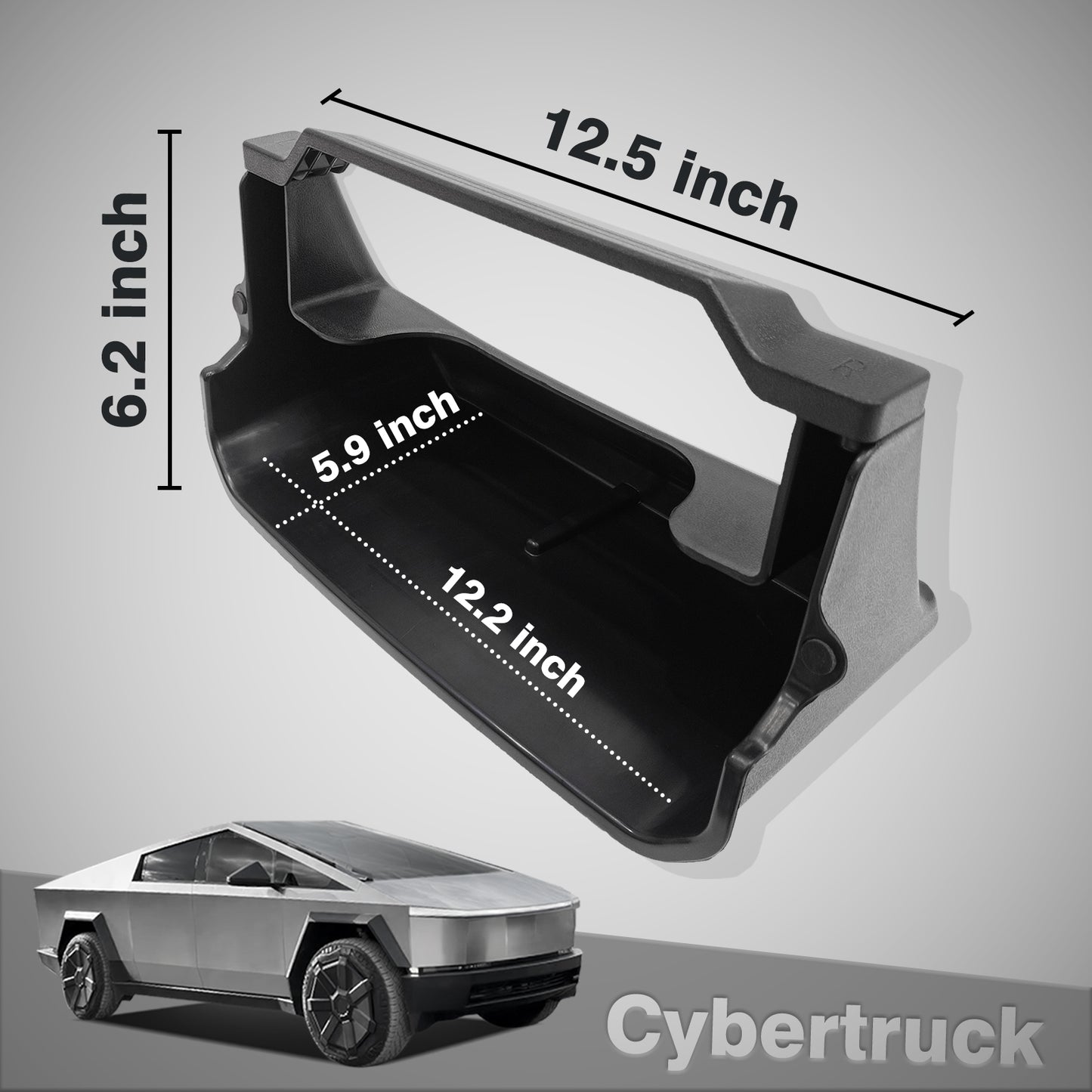 Lower LCD Screen Organizer for Cybertruck