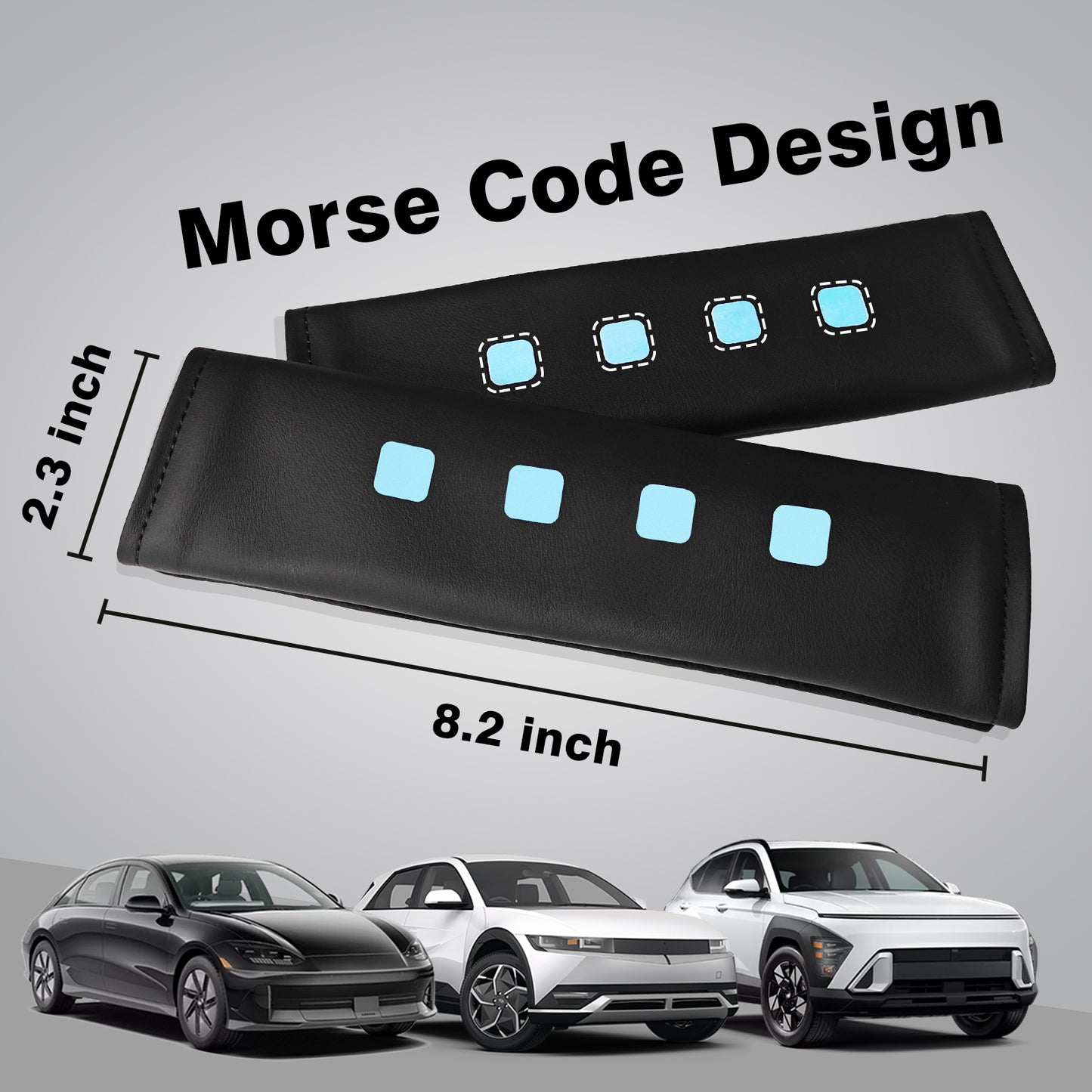 Ioniq5 Ioniq6 Kona EV Kona Morse Code Seat Belt Cushion from BestEvMod