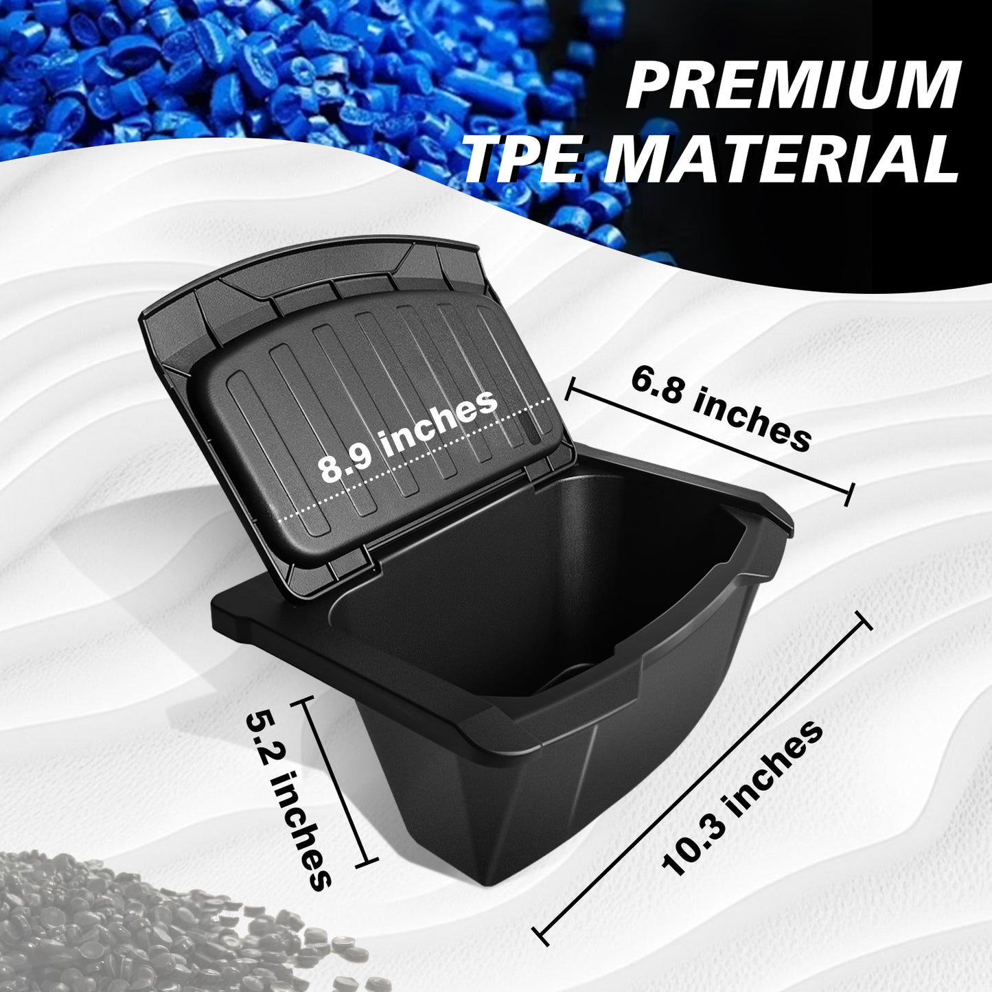Rear Center Console Organizer Compatible for 2026+ Model Y Juniper Refresh Trash Can with Lid Cover Rear Bin Backseat Storage Box