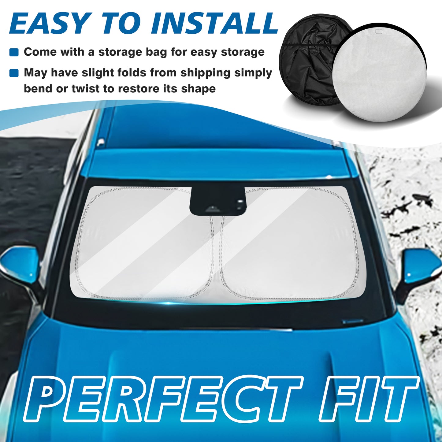 Windshield Sunshade for 2022-2025 2026 Rivian R1S R1T