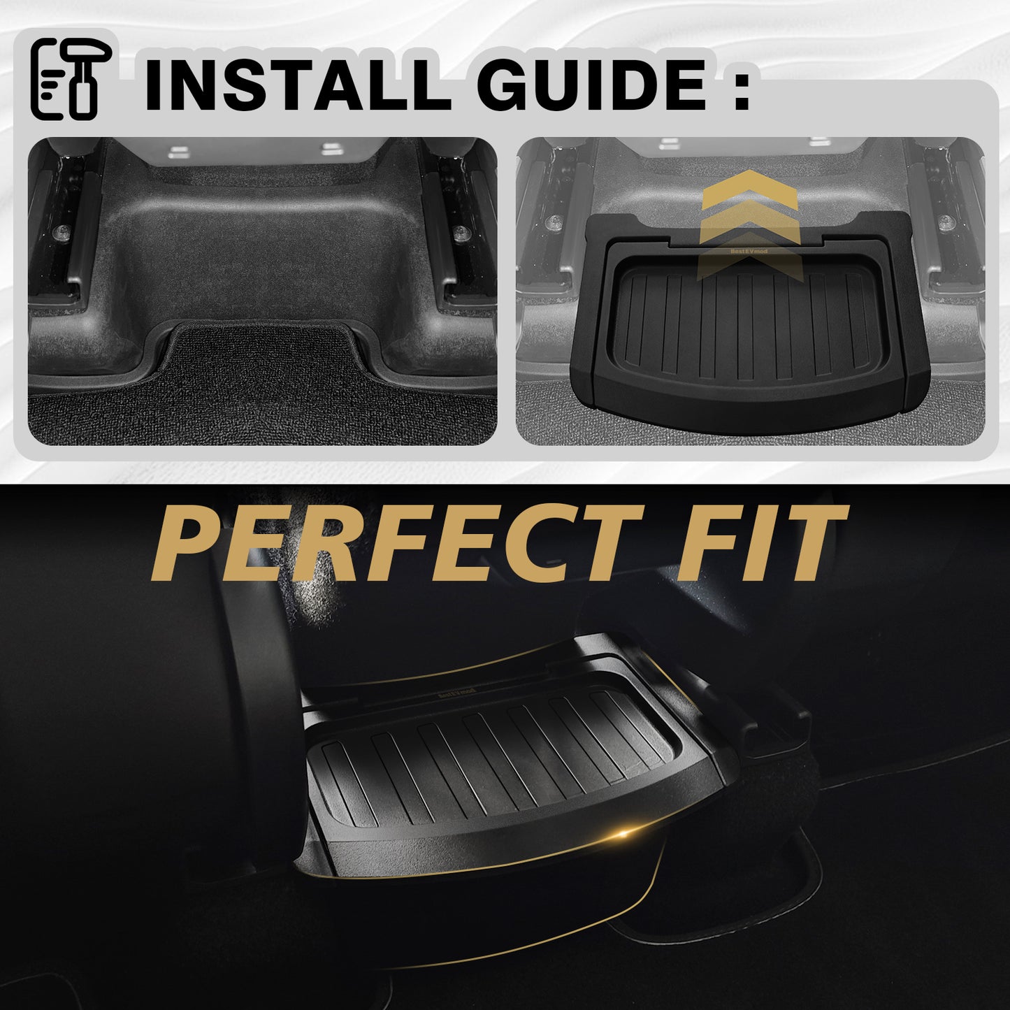 Rear Center Console Organizer Compatible for 2026+ Model Y Juniper Refresh Trash Can with Lid Cover Rear Bin Backseat Storage Box
