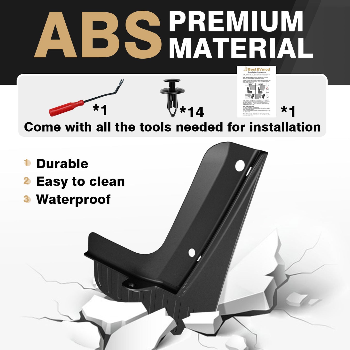 4PCS Mud Flaps No Drilling for 2025+ Kia EV6 Light